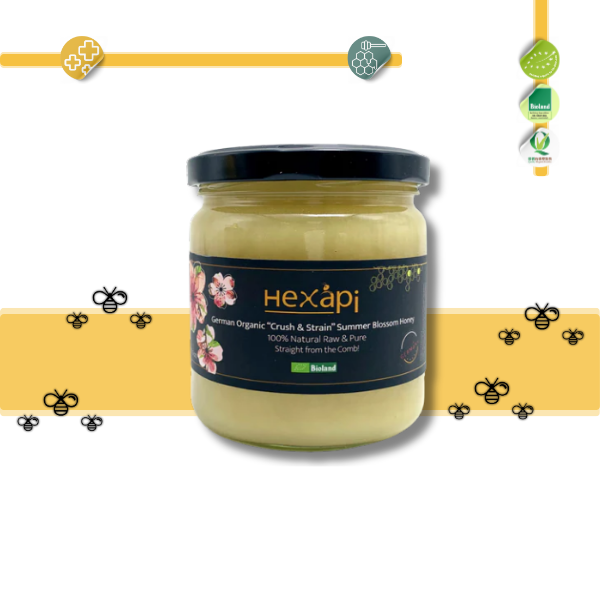 压碎颗粒夏蕾蜂蜜（100%纯正、原生、有机）